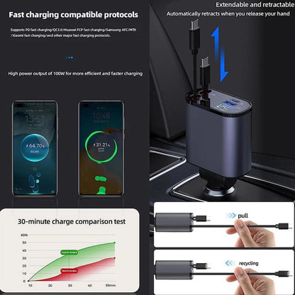 AutoNook 4 in 1 Retractable Charger