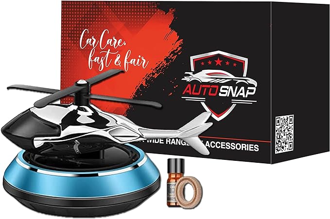 AutoNook Solar Car Fragrance- A rotating, Solar-Powered Aroma Diffuser with Imported Alcohol-free Perfume for Safe.