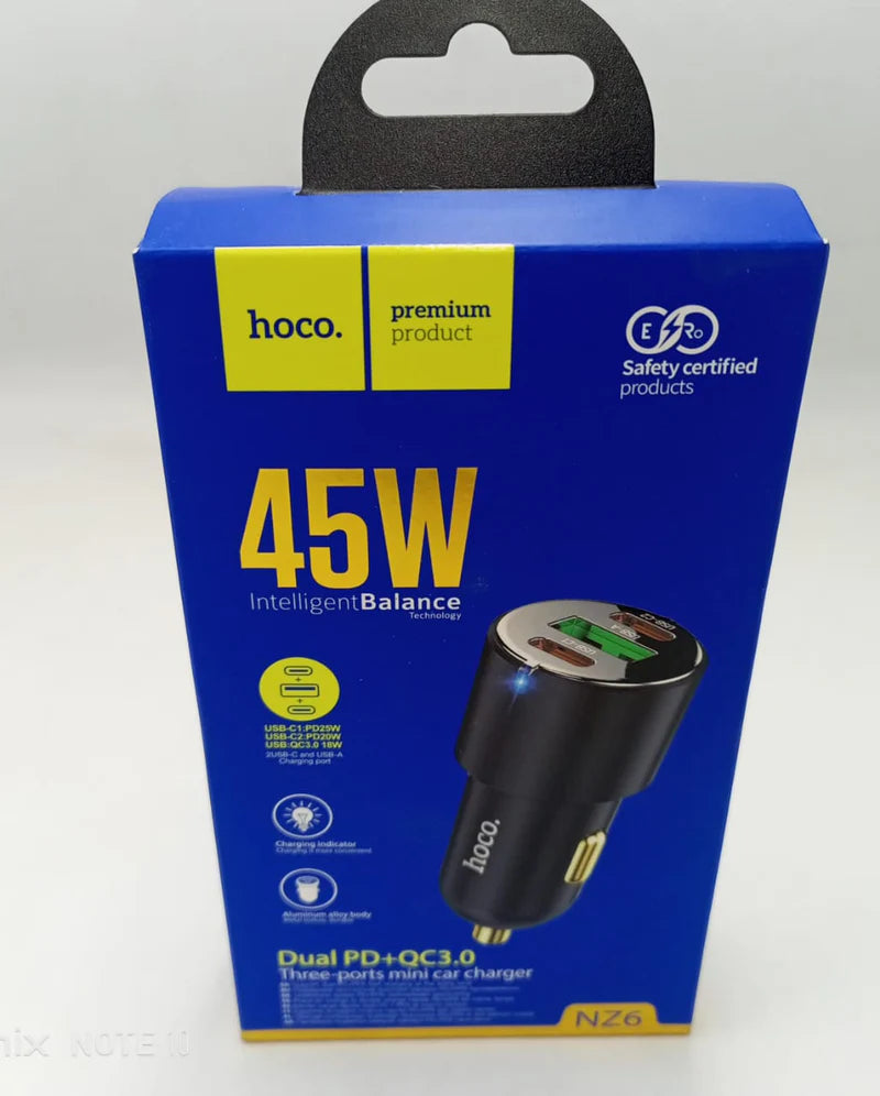 Hoco - 3 Port Car Charger