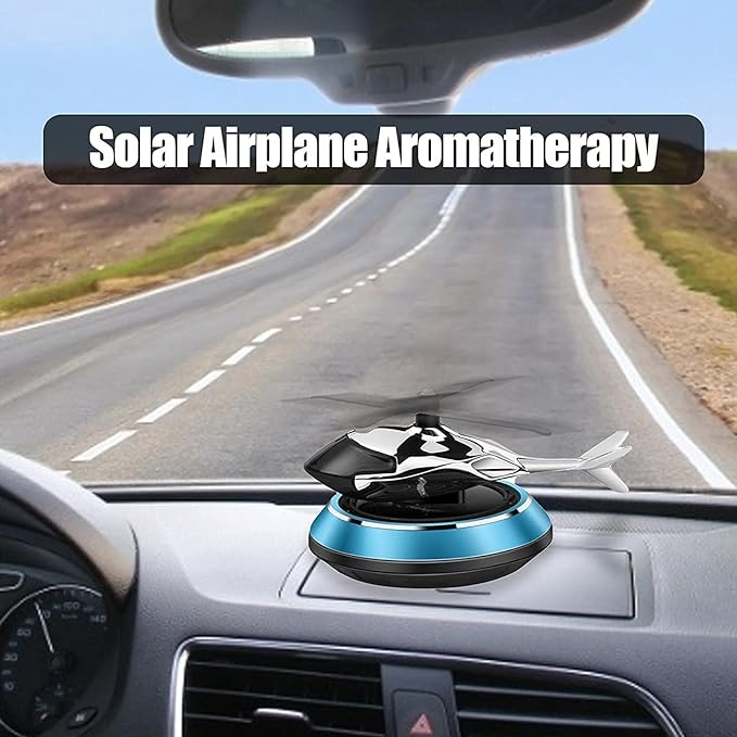 AutoNook Solar Car Fragrance- A rotating, Solar-Powered Aroma Diffuser with Imported Alcohol-free Perfume for Safe.